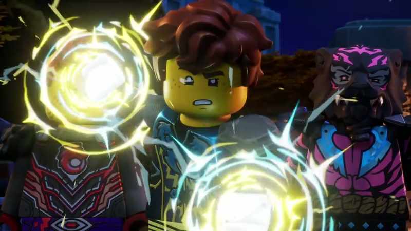 [lightning sizzling] -[dramatic music]