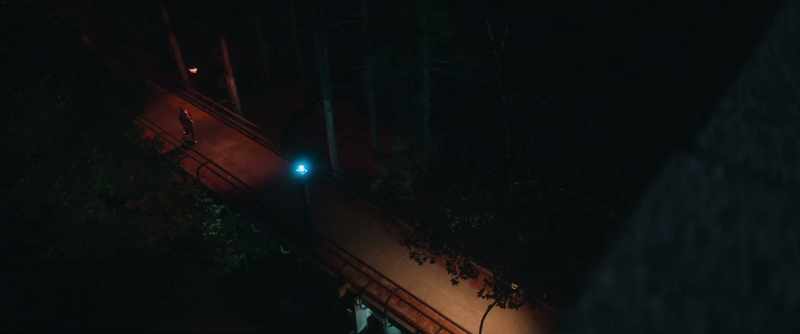 [lights zapping softly]