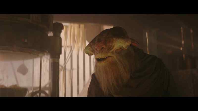 [lightsaber retracts, thuds]