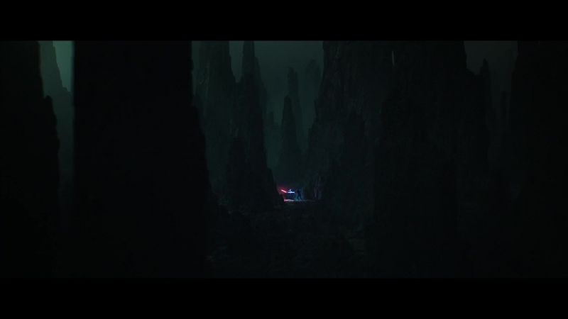 (LIGHTSABERS CLASHING)