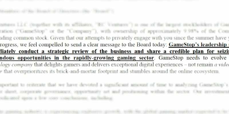Like Dr. Burry before him, Cohen warned the GameStop board