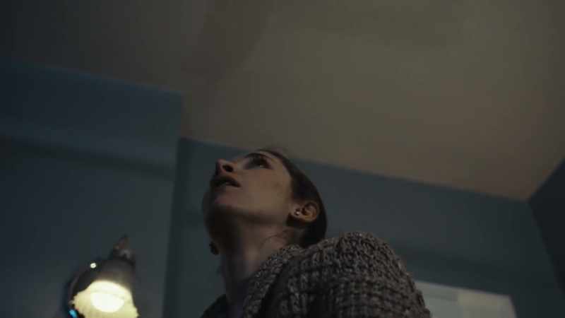 Like something with claws behind his bed and in the ceiling