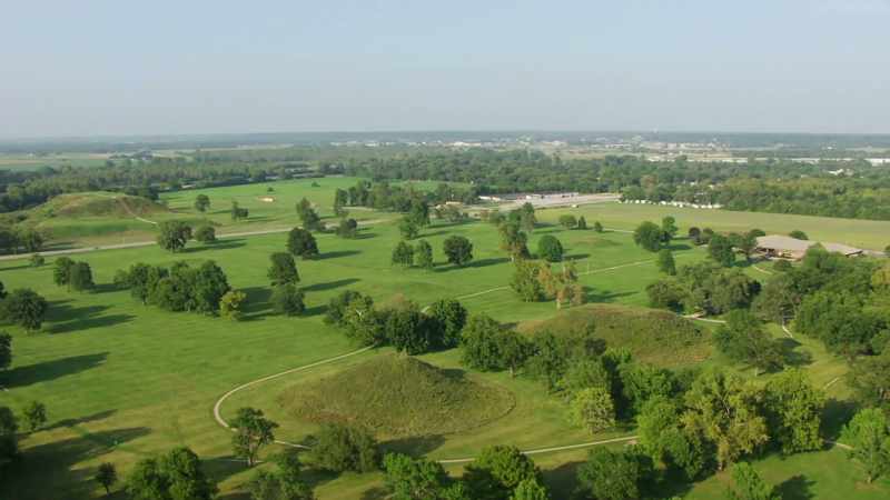 Like the Cahokia mounds in Illinois