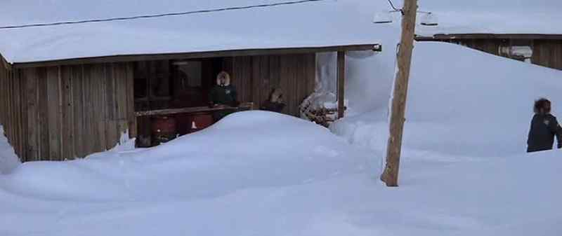 LINDQUIST: The hydrocopter's behind the last hut
