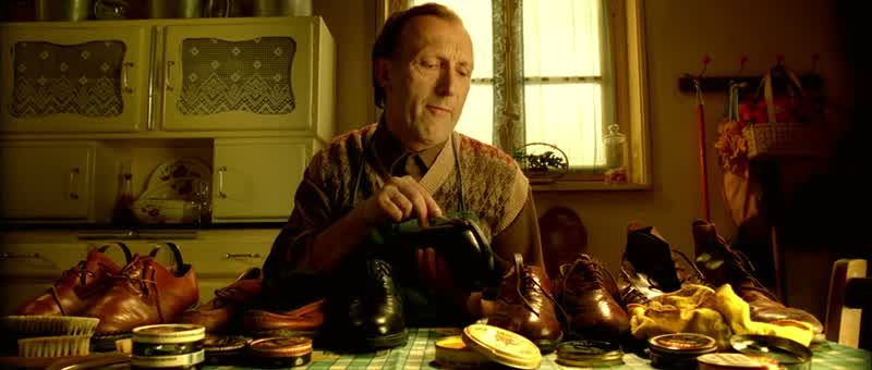 Lining up all his shoes and polishing them. Emptying his tool box, cleaning it out, and putting everything back. Amélie's mother, Amandine,a schoolmistress from Gueugnon, has always had shaky nerves.
