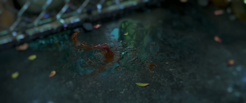 (liquid hissing and sloshing)