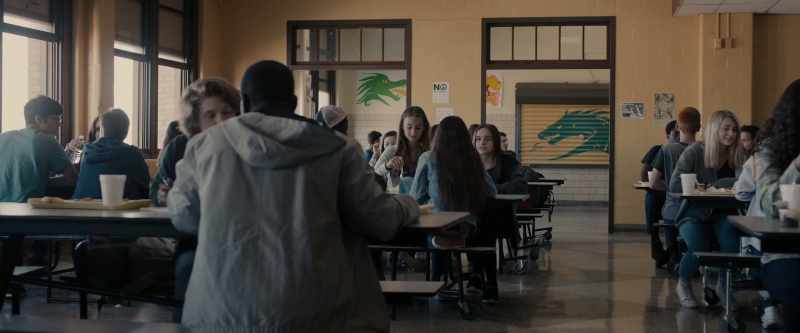 (LIVELY CHATTER, SCHOOL BELL RINGS)