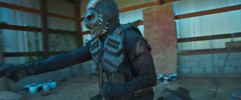 (Lock groaning) (weapon blasting)