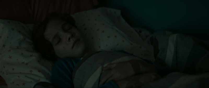 [locks door]