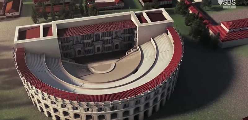 Long since disappeared, this edifice, inherited from Ancient Greece