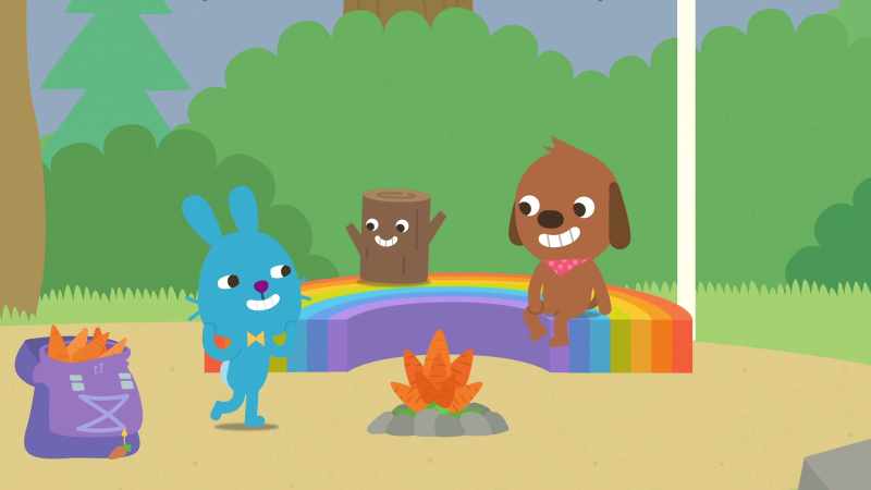 Look, a carrot campfire. -Wow!