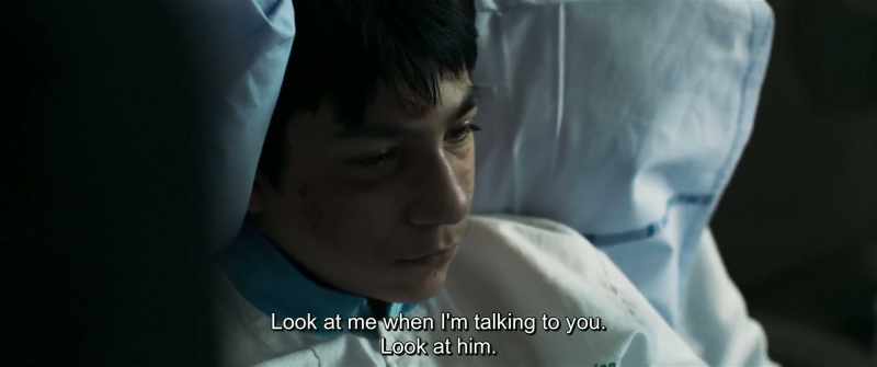 Look at me when I'm talking to you. Look at him