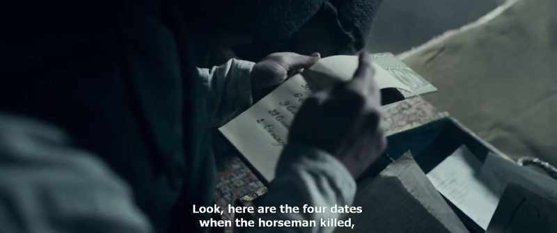 Look, here are the four dates when the horseman killed