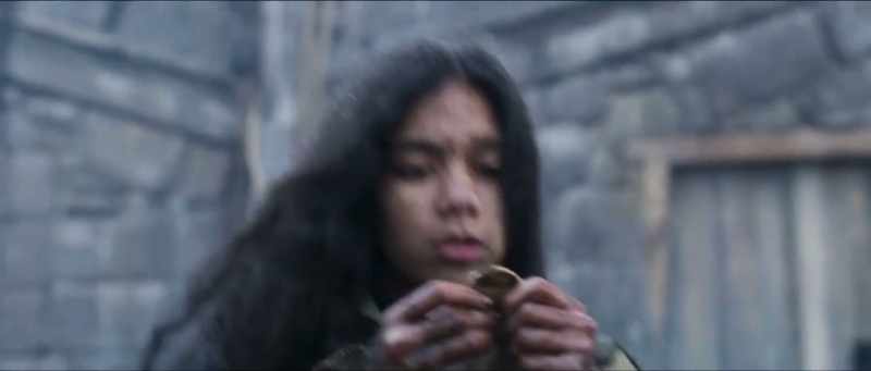 Look, she's got a gold coin! Get it!