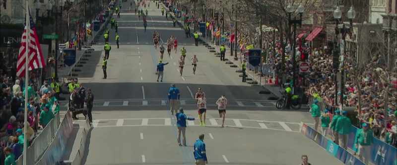 Looking down Boylston