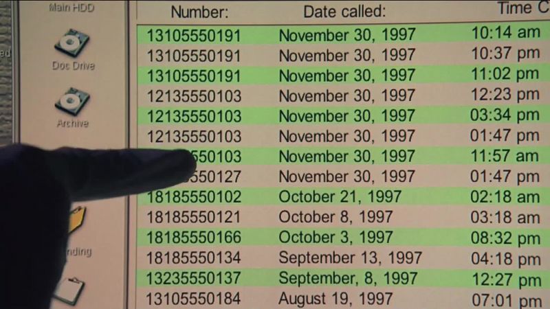 Looks like he dialed these two numbers