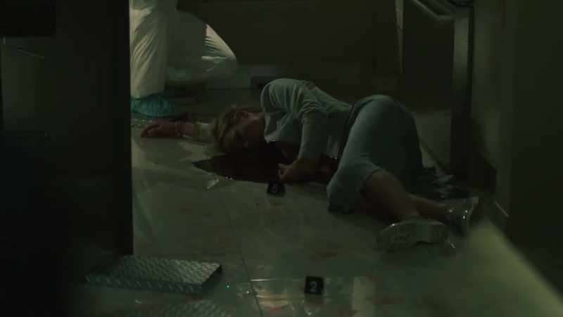 Looks like she was killed shortly after arriving home