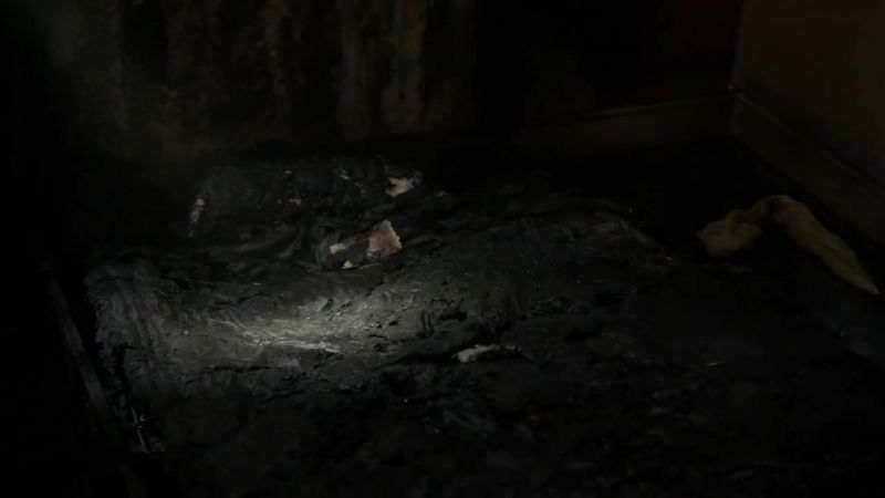 Looks like the fire started on this bed