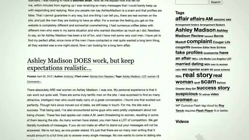 MAGGIE: I discovered that Ashley Madison