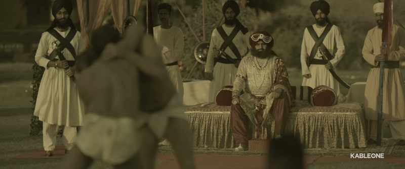 Maharaja Sher Singh was watching wrestling