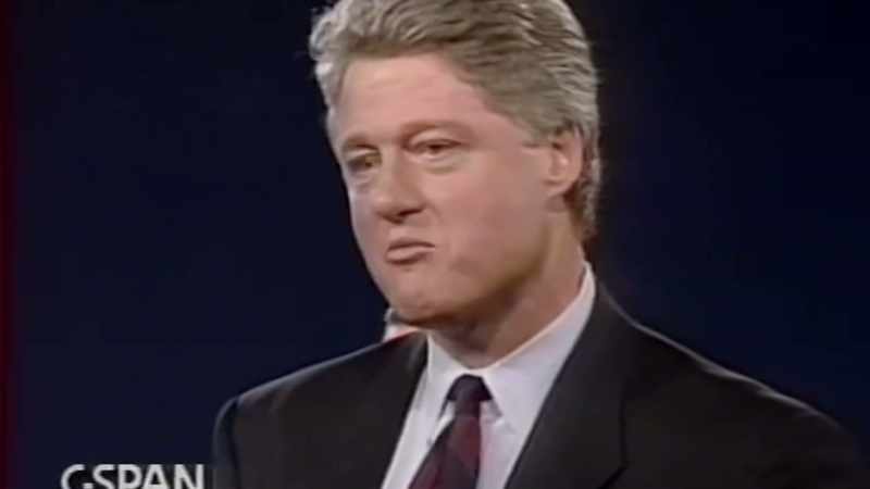 [male #8] 'Bill Clinton, 11 points ahead in the polls.'