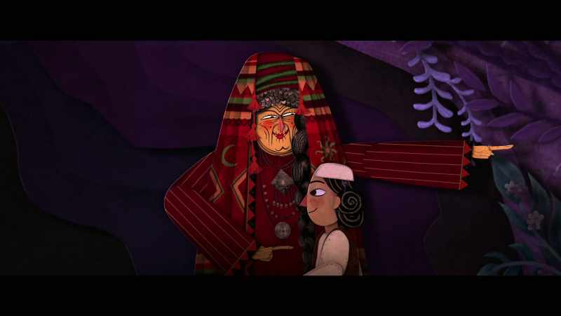 (Mamajan) 'She told him to head east.'