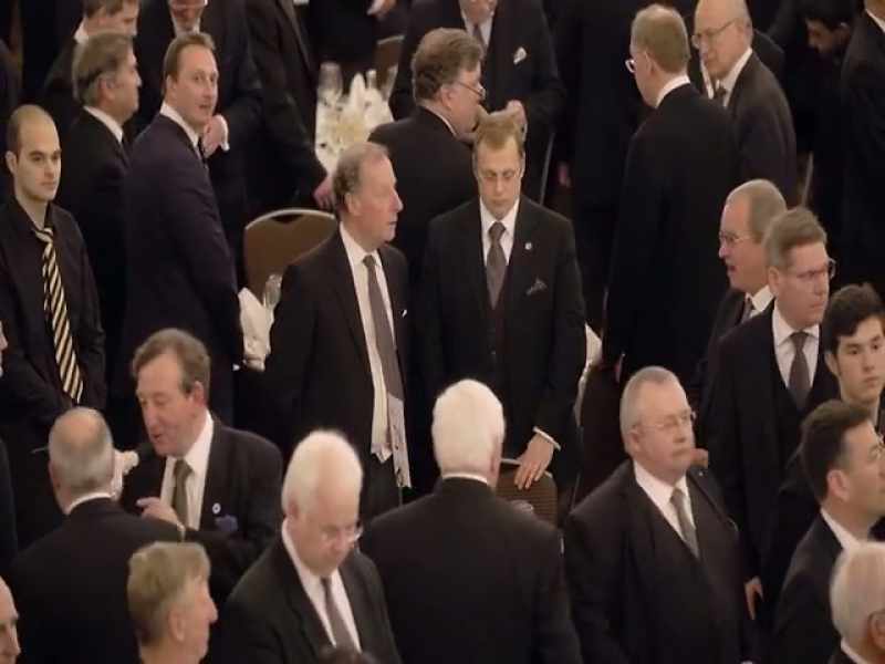 [man] Brethren, please receive the Most Worshipful Grand Master