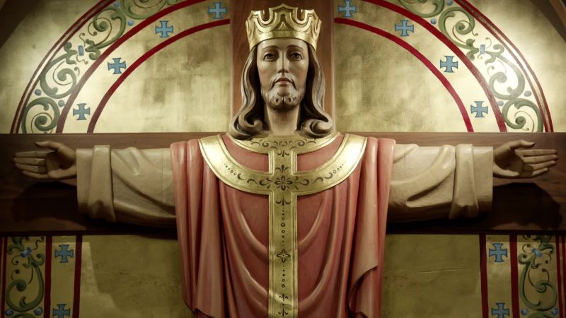 [man] chanting in Latin