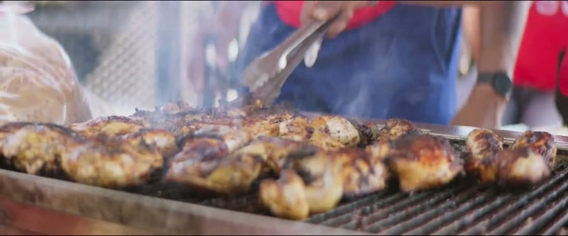 [man] Chicken right now. Definitely. Most definitely. This how we do it