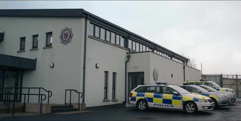 Man dressed as Santa robbing Ballycopse Bank.'