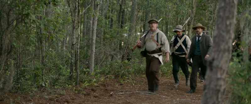 [man] Gonna teach that old boy a lesson. -[chattering]