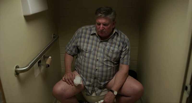 [man grunting]