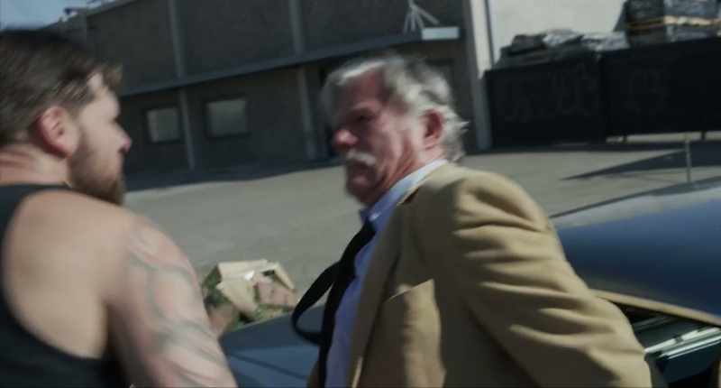 [man grunting]