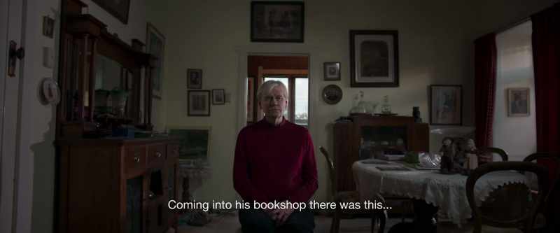 MAN: Now, in his bookshop