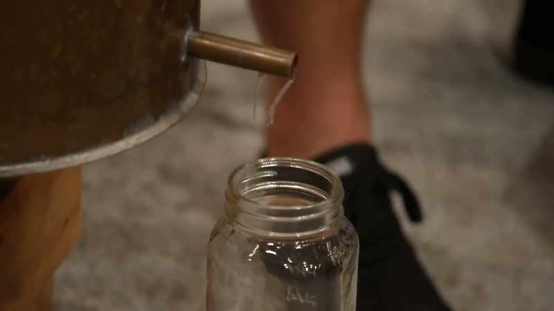 [man] oh, got a little liquid gold here, boys