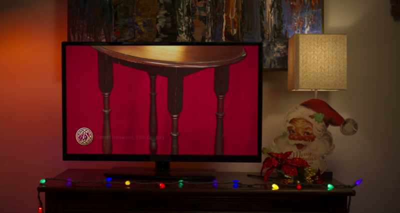 [man on TV] and what makes this table so expensive