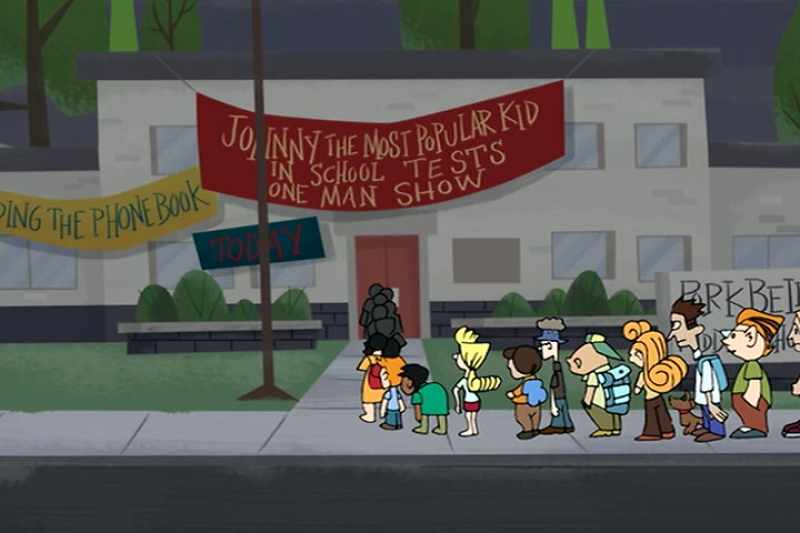 MAN OVER PA: Hurry, come see Johnny Test
