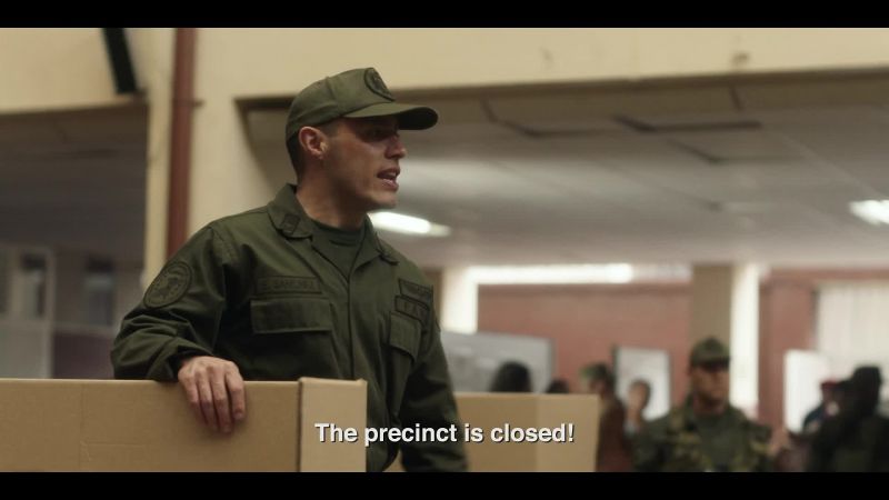 (man shouts in Spanish)