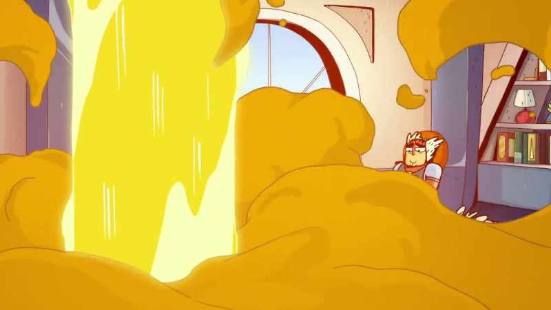 [man singing on TV] ♪ Partly metal, partly real