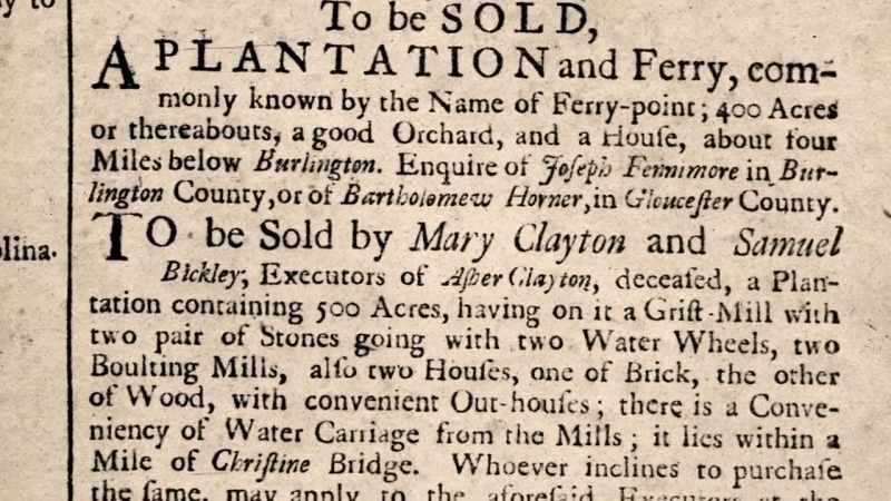 Man: To be sold in Lots or singly
