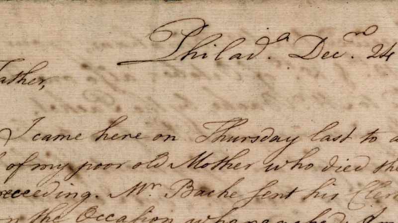 Man as William Franklin: Philadelphia, December 24, 1774