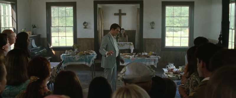 [man] Yes. -[churchgoers whispering]