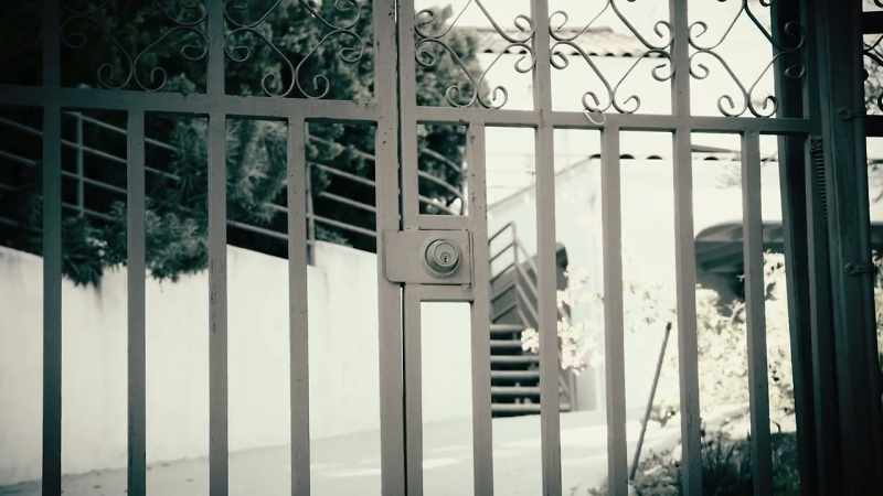Manson entered the premises alone
