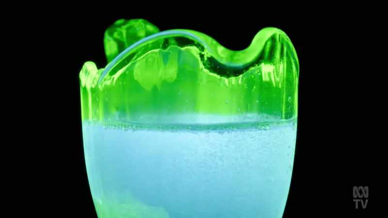 Many organic materials fluoresce under UV light