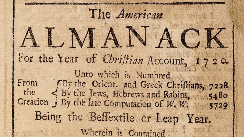 Many printers published almanacs