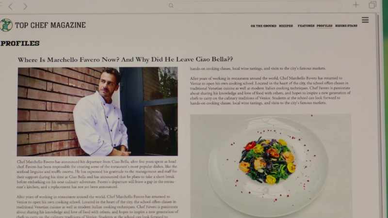 Marcello quit Cia Bella opened an exclusive cooking