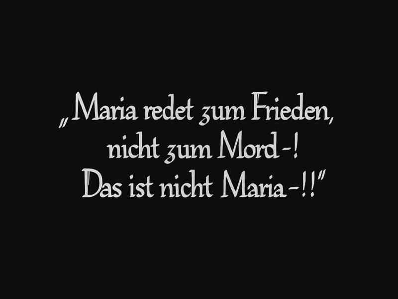 Maria talks of peace, not murder - ! This is not Maria - ! !