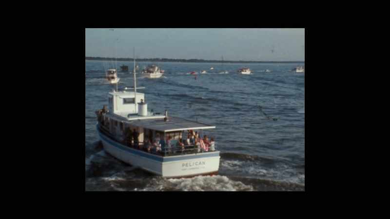 MARK: I remember getting onto a little boat, and we watched the launch from there