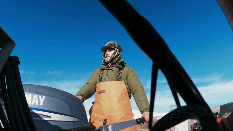 MARVIN: Prior to us using two skiffs, we would pull it by hand