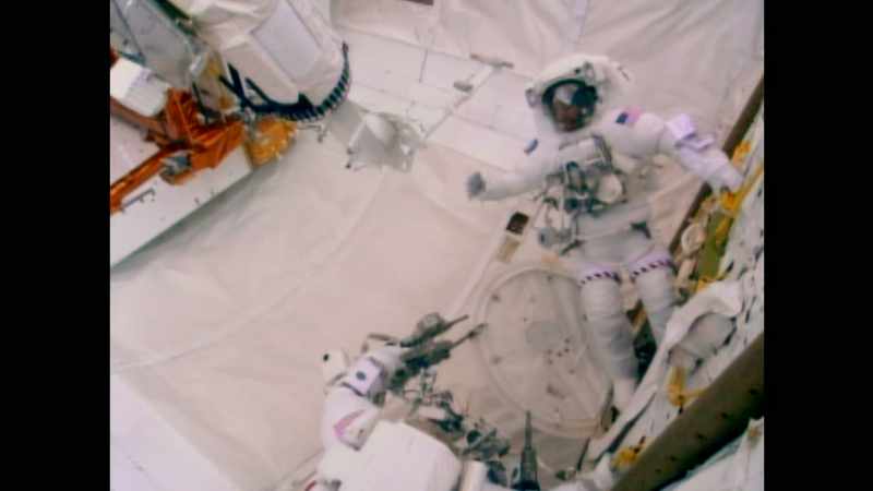 MASSIMINO: My second spacewalk, things were going well